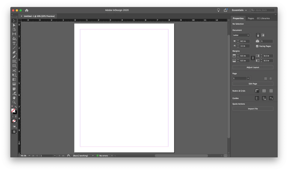 Adobe InDesign screenshot
