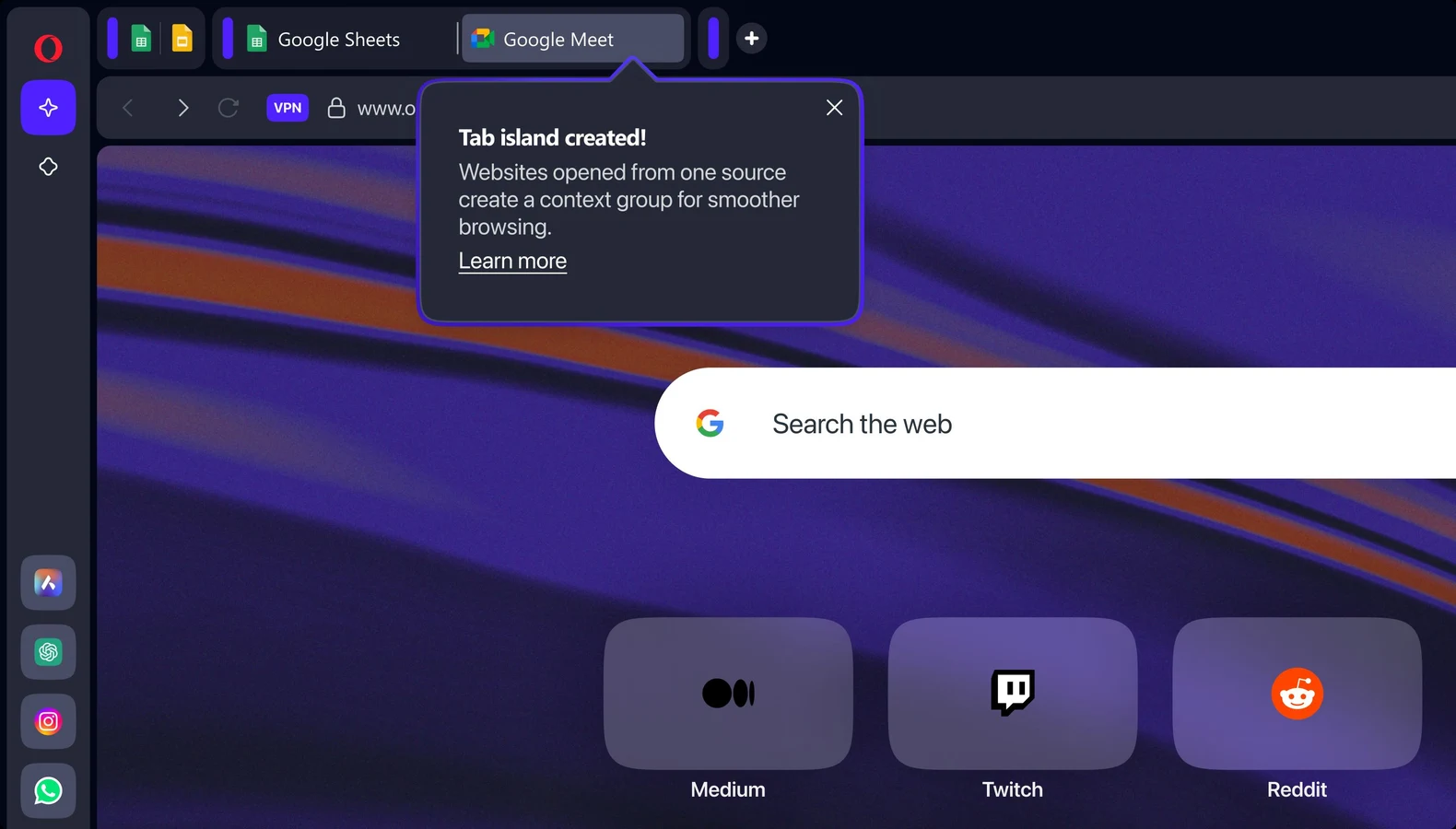 Opera screenshot