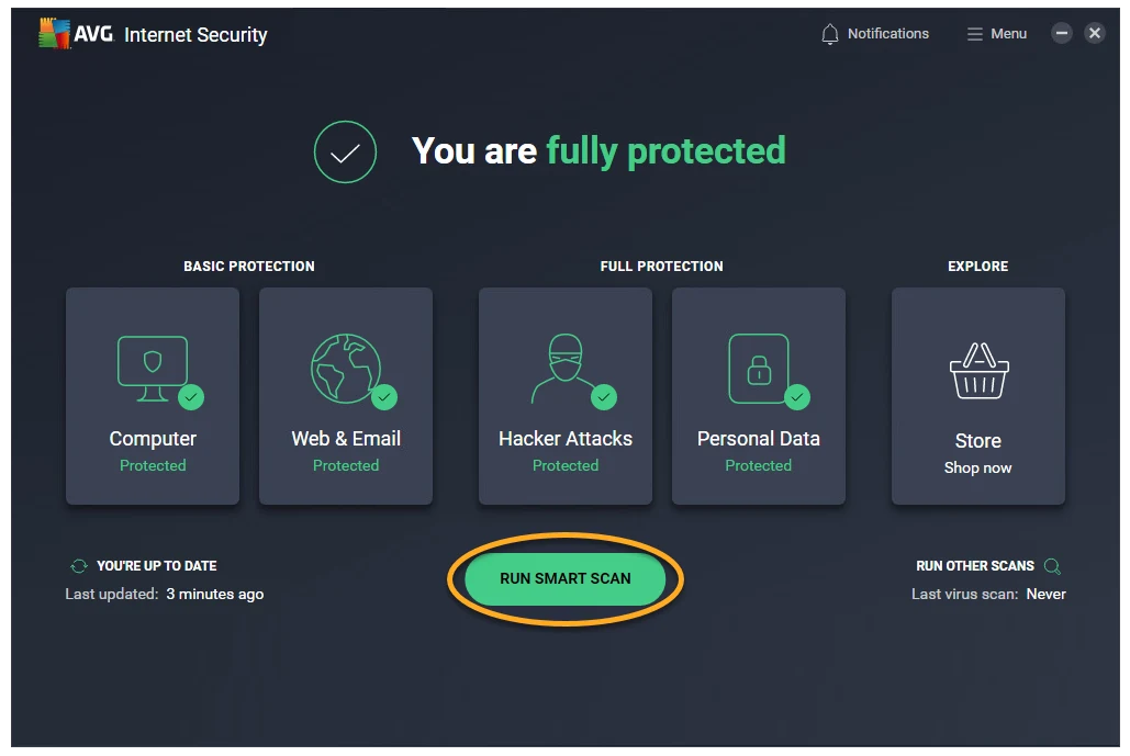 AVG AntiVirus Free screenshot